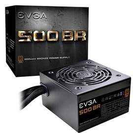 eVGA PS 100-BR-0500-K1 500 BR 500W 80+BRONZE 12V PCIE 120mm Long SleeveBearing